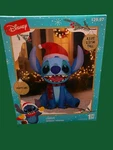 New Xmas Disney Stitch Airblown Inflatable Sweater Light Up Santa Hat 4.5 Ft. Fixed Price $60.00.