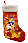 Vtg Disney Satin Stocking Mickey Gang Pluto Goofy Donald By Grupo Ruz 15 Inches. Fixed Price $10.00.