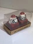 Grasslands Roads Christmas Santa Hat Dogs Salt & Pepper Shakers In Chimney New. Fixed Price $9.99.