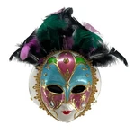 Pinnacle Peak Trading Venetian Mask With Colorful Feathers Polish Glass Ornament. Fixed Price $49.98.
