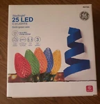 Ge Staybright 25-COUNT Multicolor C9 Led Faceted Christmas String Lights. Fixed Price $17.99.
