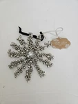 Bella Lux Holiday Collection Silver 6" Snowflake Ornament New With Tags. Fixed Price $15.00.