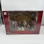 Home Accents Holiday Porcelain Nativity Scene Set 13 Piece 14.8" With Manger. Fixed Price $42.00.