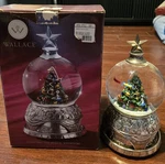 Wallace Christmas Tree Silverplated Musical Snow Globe. Fixed Price $50.00.