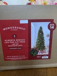 9FT Pre-lit Led Alberta Spruce Artificial Christmas Tree Warm Lights Wondershop. Fixed Price $220.00.