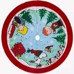 Peanuts Christmas Tree Skirt 48" Charlie Brown Snoopy Woodstock Snowy Holiday. Fixed Price $59.97.
