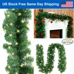 10FT Christmas Garland Prelit Wreath W/ 50 Led String Lights Holiday Party Decor. Fixed Price $21.86.