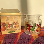 Anchor Hocking Votive Candle Holder Usa Christmas Holiday Santa 2 Piece Bell Set. Fixed Price $15.00.
