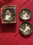 Collectible Susan Wingate Set 2 Snowmen Gifts Mini Plates Manual Woodworkers. Fixed Price $20.00.