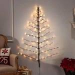 4FT Lighted Wall Tree With 108 Warm White Leds Slim Christmas For Home. Fixed Price $28.99.