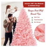 Pink 7.5FT Hinged Artificial Christmas Tree Full Fir Pvc W/ Stand. Fixed Price $299.00.