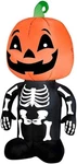 Airblown Inflatable Skeleton Boy With Pumpkin As His Head - Holiday Decoration. Fixed Price $44.28.