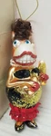 Ballerina Hippo Mouth-blown & Hand-painted Glass X'mas Ornament K360. Fixed Price $39.99.