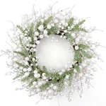 Yawwind 20 Inches White Christmas Wreath Farmhouse Winter Rustic. Fixed Price $48.60.