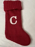 Letter Knit Monogram Stocking Wondershop Red Holiday Initial Xmas Target 20". Fixed Price $14.77.