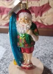 Old World Christmas Surfer Santa Ornament With Owc Tag. Fixed Price $23.99.