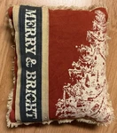 Primitives By Kathy Merry & Bright Holiday Throw Pillow Fringe 2 Side Red. Fixed Price $23.00.