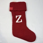 Wondershop Monogram Letter Z Cable Knit Christmas Stocking Red/white 19IN. Fixed Price $19.99.