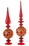 Raz Imports Dark & Gold Glass Finial Figure Decorations-choice Of 13" 15". Fixed Price $31.99.