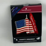 Harvey Lewis American Flag Christmas Ornament Swarovski Support Our Troops. Fixed Price $12.99.