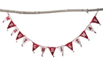 Creative Co-op XM1928 Cream & Red Banner Style Wool Felt Merry Christmas Poms Ga. Fixed Price $53.50.