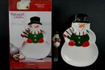 Pfaltzgraff Snowman Ceramic Tidbit Tray & Spreader Set Hand-painted Decor. Fixed Price $11.76.