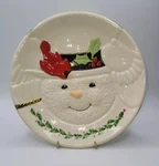 1970S Lenox Happy Holly Days Snowman Holiday Cookie Plate 9" Discontinued. Fixed Price $18.00.