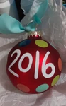 Coton Colors Ball Glass Christmas Ornament 2016 With Polka Dots - 4"W. Fixed Price $18.88.