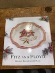 Fitz & Floyd Essentials Holiday Bells Canape Plate New In Box Retired. Fixed Price $8.50.