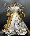 Roman Vintage 10 Inch Gold & Silver Angel Christmas Tree Topper 2014 Nwt. Fixed Price $24.99.