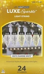 Set Of 24 Gemmy Lightshow Luxe Sparkle White Led C9 - 1006 215 601. Fixed Price $19.99.