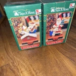 Trim Home Christmas Stocking Holders Set Of 2 Santa Claus Reindeer Multicolor. Fixed Price $6.26.