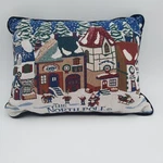 Department 56 Christmas Tapestry Throw Pillow North Pole Series Winter Scene. Fixed Price $17.99.