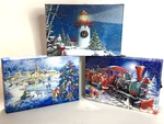 Mr Christmas Led Light Up Canvas Art Wall Tabletop Picture 6X4 Train Skate Snow. Fixed Price $30.00.