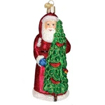 Old World Christmas Blown Glass Ornament For Tree, Santa With Calling Birds. Fixed Price $21.18.