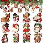 Huwena 36 Pcs Vintage Christmas Ornaments Wooden Deer, Color. Fixed Price $14.52.