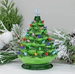 8" Vintage Lighted Tree Porcelain Battery Op Timer Christmas New Raz 4019222. Fixed Price $45.99.