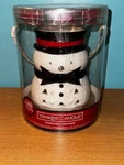 Yankee Snowman Jackson Frost Ceramic Tea Light Holder Luminary W/. Fixed Price $21.95.