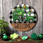 St. Patrick's Day Door Sign Decorations Wooden Welcome Shamrock Wreath F.... Fixed Price $9.63.