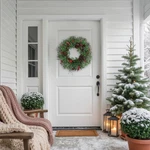 Northlight 24" Glittered Artificial Boxwood Pine Cone Berry Christmas Wreath. Fixed Price $71.81.
