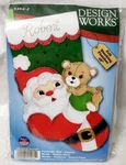 Christmas Felt Stocking Kit Santa & Teddy Holiday Design Works 5264-J New Sealed. Fixed Price $15.99.
