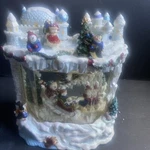 Christmas Globe Music Box Lighted Water Window Snowman Ski Sled Kirkland. Fixed Price $33.99.