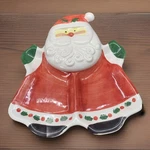 Jsny Ceramic Santa Chip & Dip Platter Hand Painted #3254 New Christmas Vintage. Fixed Price $16.49.