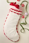 Anthropologie Annabelle Velvet Stocking Christmas Holiday Pink / Red Ricrac Bow. Fixed Price $92.07.