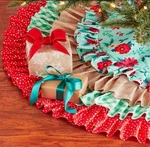 The Pioneer Woman 48" Tier Red Ruffle Country Christmas Tree Skirt Nwt!. Fixed Price $45.00.