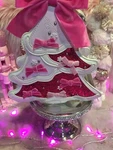 Betsey Johnson Kitsch Xo Merry Christmas Tree Crossbody Bag Pink Coquette Bows. Fixed Price $49.99.