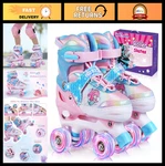 Adjustable Roller Skates For Kids, Light-up Wheels, Cartoon Designs, Safe Indoor. Fixed Price $49.99.
