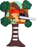 Hunter In Tree Male Personalized Christmas Ornament. Fixed Price $18.25.