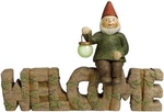 Welcome Gnome Statue Glow The Dark Garden Figurine 10" By Grasslands Road. Fixed Price $23.95.