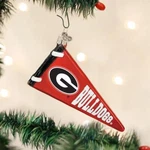 Georgia Bulldogs Glass Christmas Ornament - Pennant. Fixed Price $19.95.